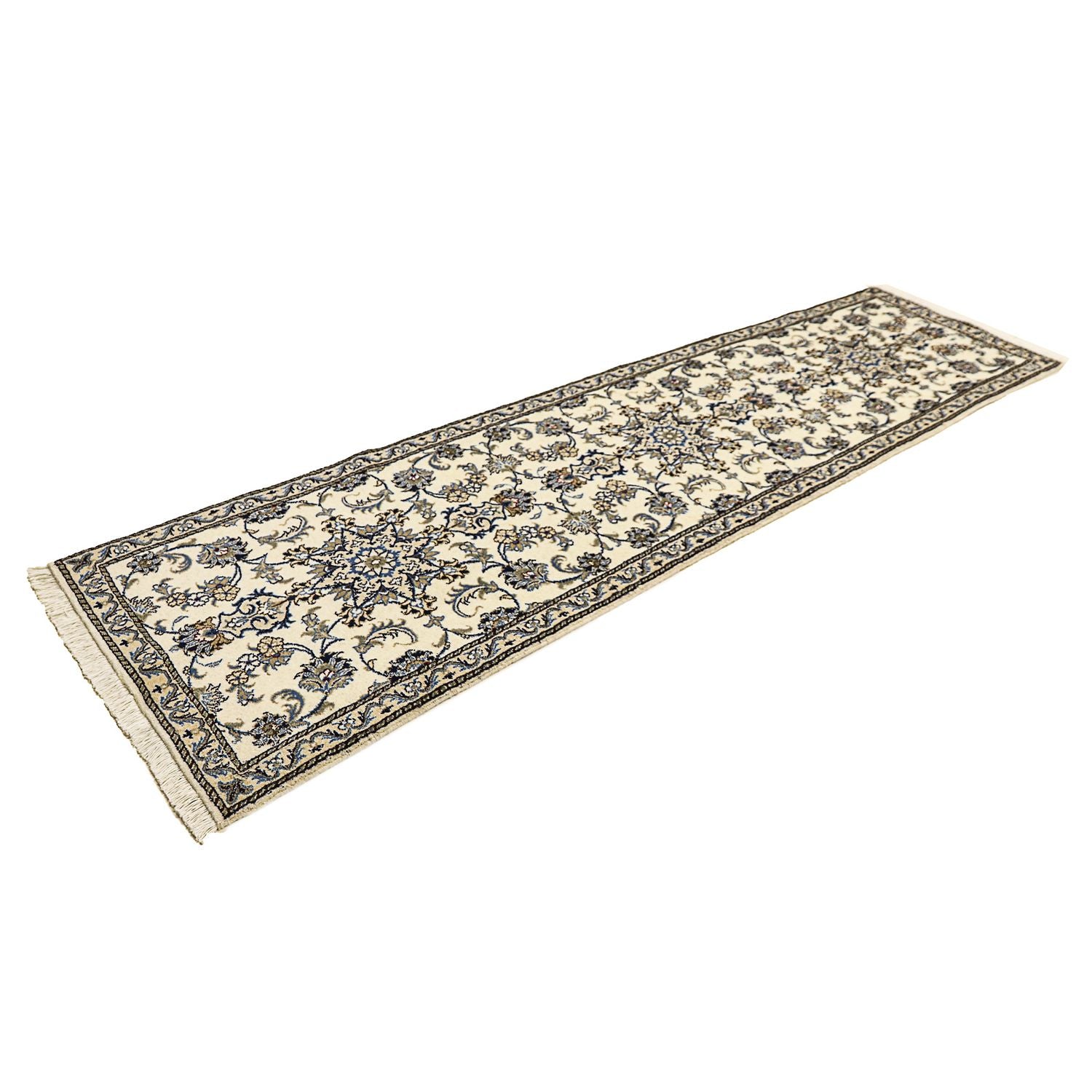 Tapis de couloir Tapis persan - Nain - 293 x 80 cm - beige