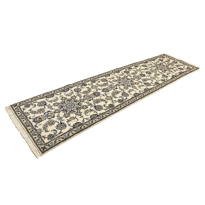 Tapis de couloir Tapis persan - Nain - 293 x 80 cm - beige