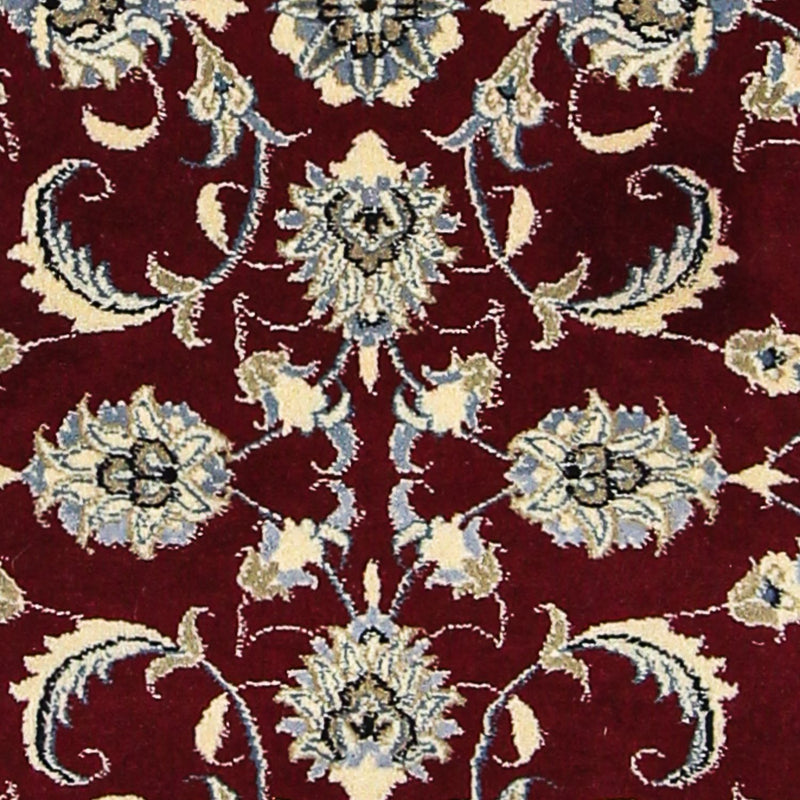Tapis de couloir Tapis persan - Nain - 234 x 77 cm - rouge foncé