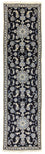 Tapis de couloir Tapis persan - Nain - 310 x 78 cm - bleu foncé