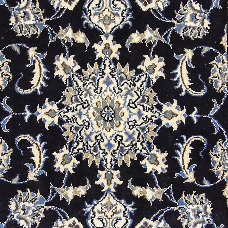 Tapis de couloir Tapis persan - Nain - 310 x 78 cm - bleu foncé