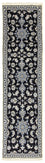 Tapis de couloir Tapis persan - Nain - 297 x 76 cm - bleu foncé