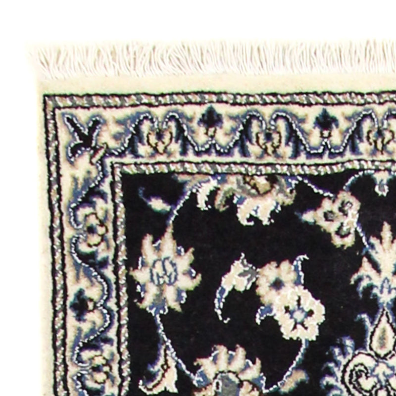 Tapis de couloir Tapis persan - Nain - 297 x 76 cm - bleu foncé