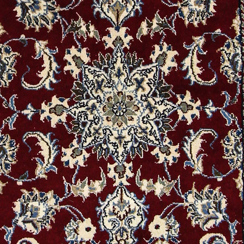 Tapis de couloir Tapis persan - Nain - 283 x 78 cm - rouge foncé