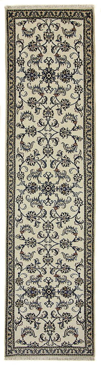 Tapis de couloir Tapis persan - Nain - 300 x 77 cm - beige