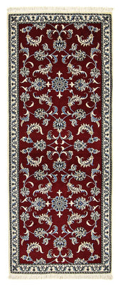 Tapis de couloir Tapis persan - Nain - 197 x 80 cm - rouge foncé