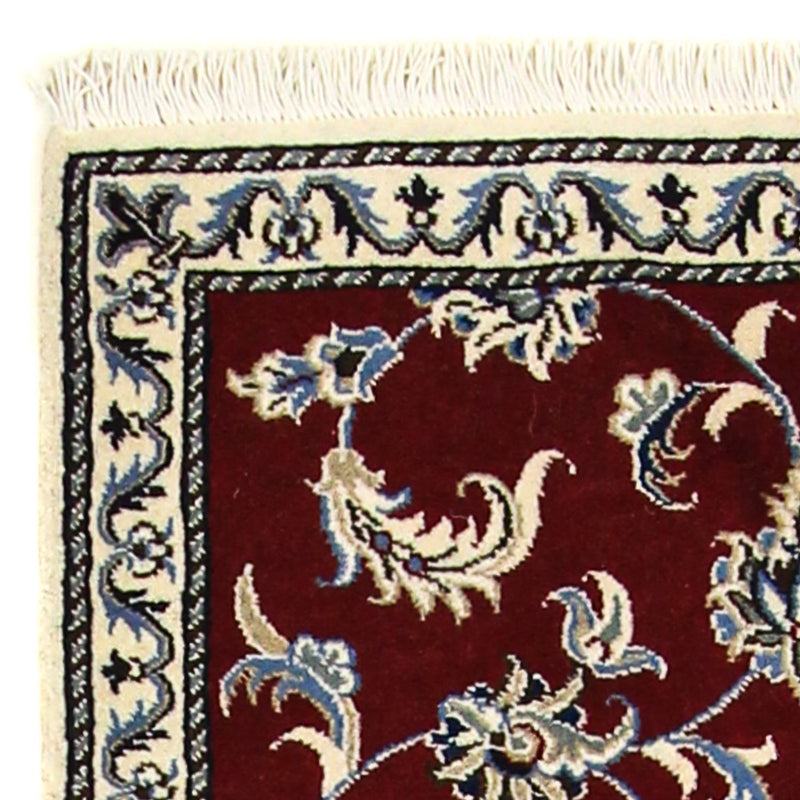 Tapis de couloir Tapis persan - Nain - 197 x 80 cm - rouge foncé