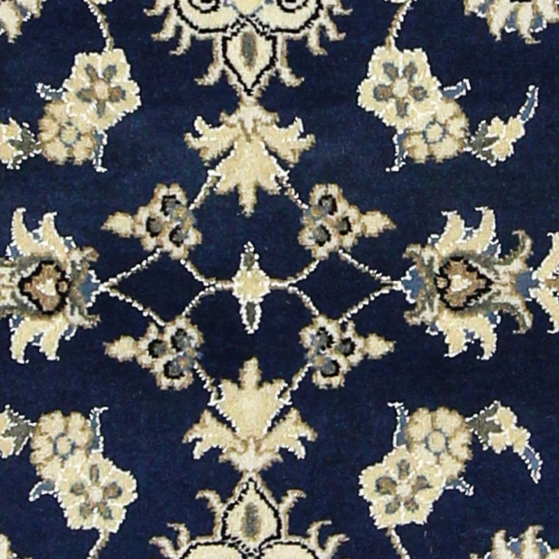 Tapis de couloir Tapis persan - Nain - 195 x 77 cm - bleu foncé