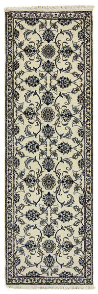 Tapis de couloir Tapis persan - Nain - 240 x 77 cm - beige