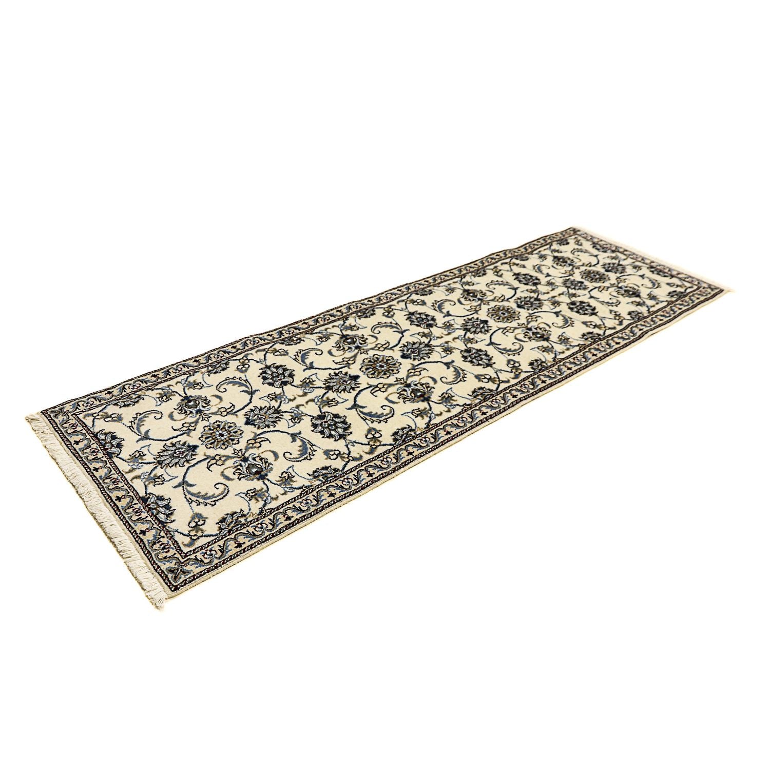 Tapis de couloir Tapis persan - Nain - 240 x 77 cm - beige