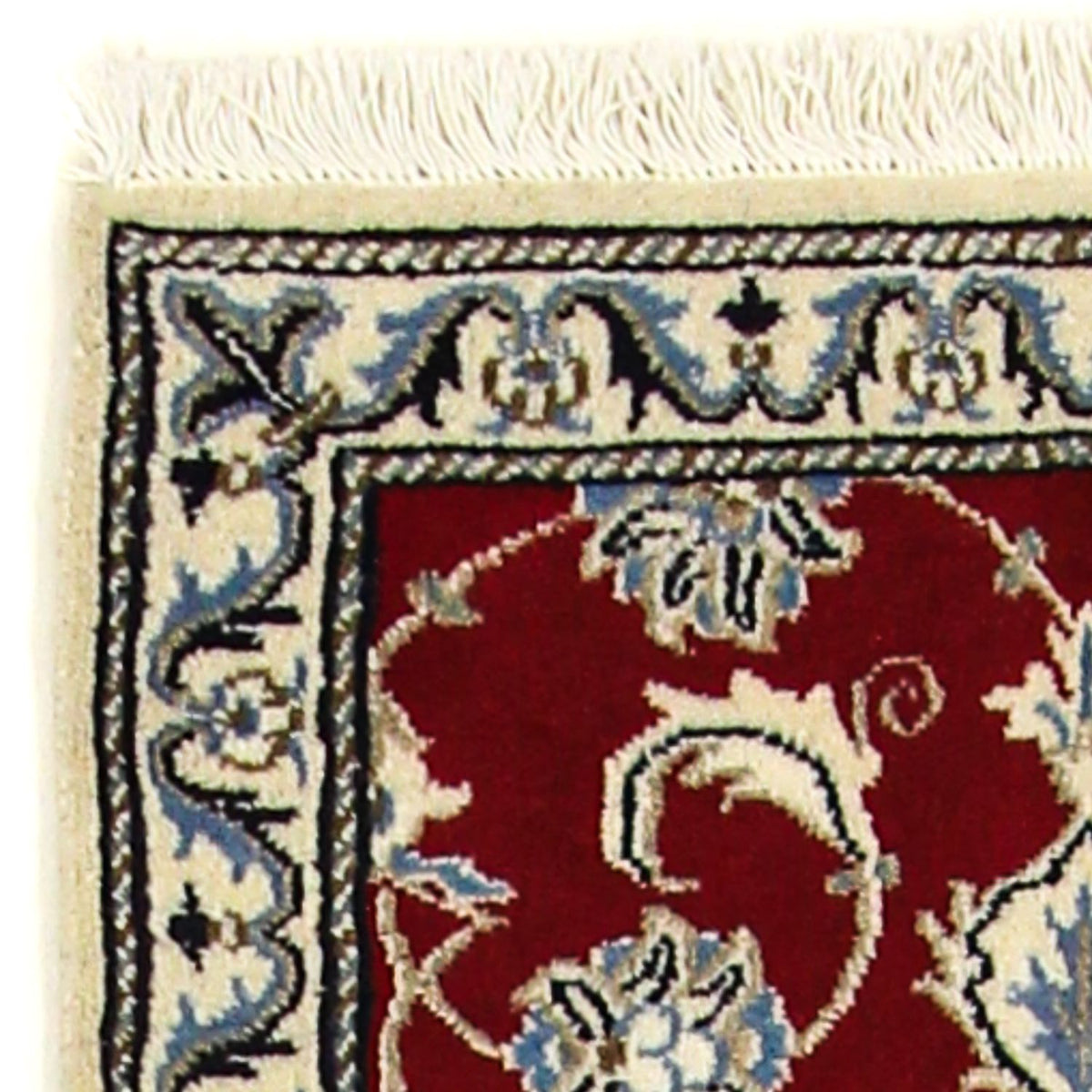 Tapis de couloir Tapis persan - Nain - 188 x 60 cm - rouge foncé