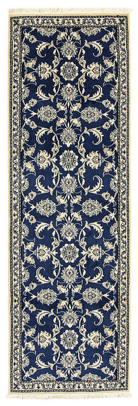 Tapis de couloir Tapis persan - Nain - 243 x 78 cm - bleu