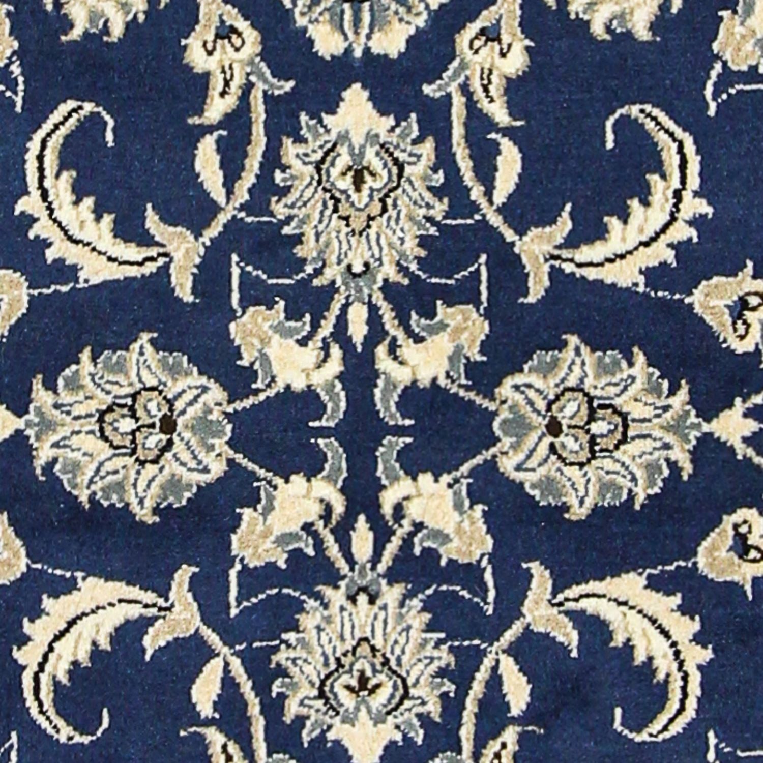 Tapis de couloir Tapis persan - Nain - 243 x 78 cm - bleu