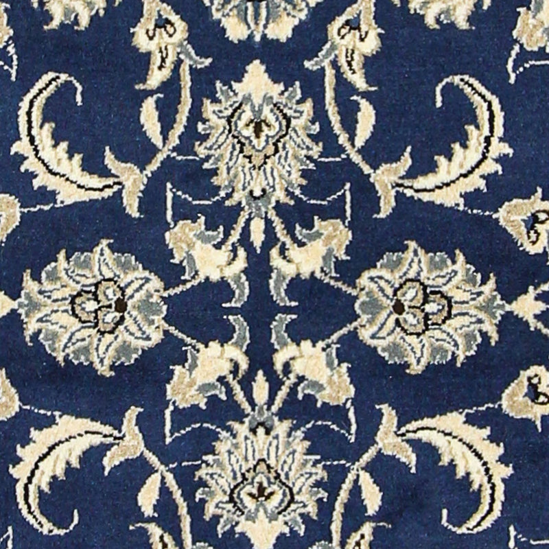Tapis de couloir Tapis persan - Nain - 243 x 78 cm - bleu