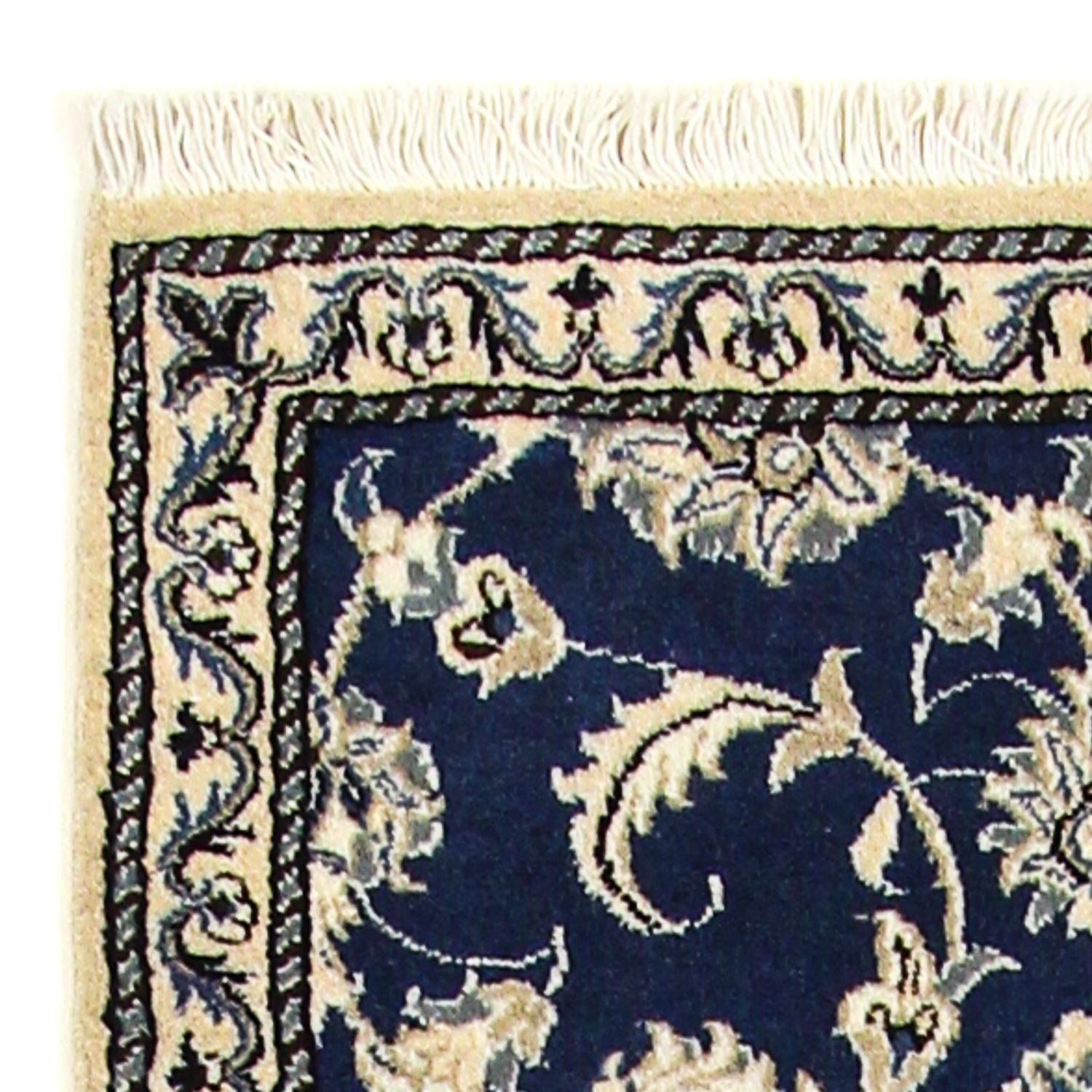 Tapis de couloir Tapis persan - Nain - 243 x 78 cm - bleu