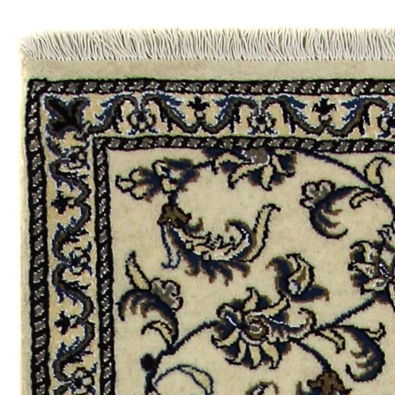 Tapis de couloir Tapis persan - Nain - 197 x 79 cm - beige