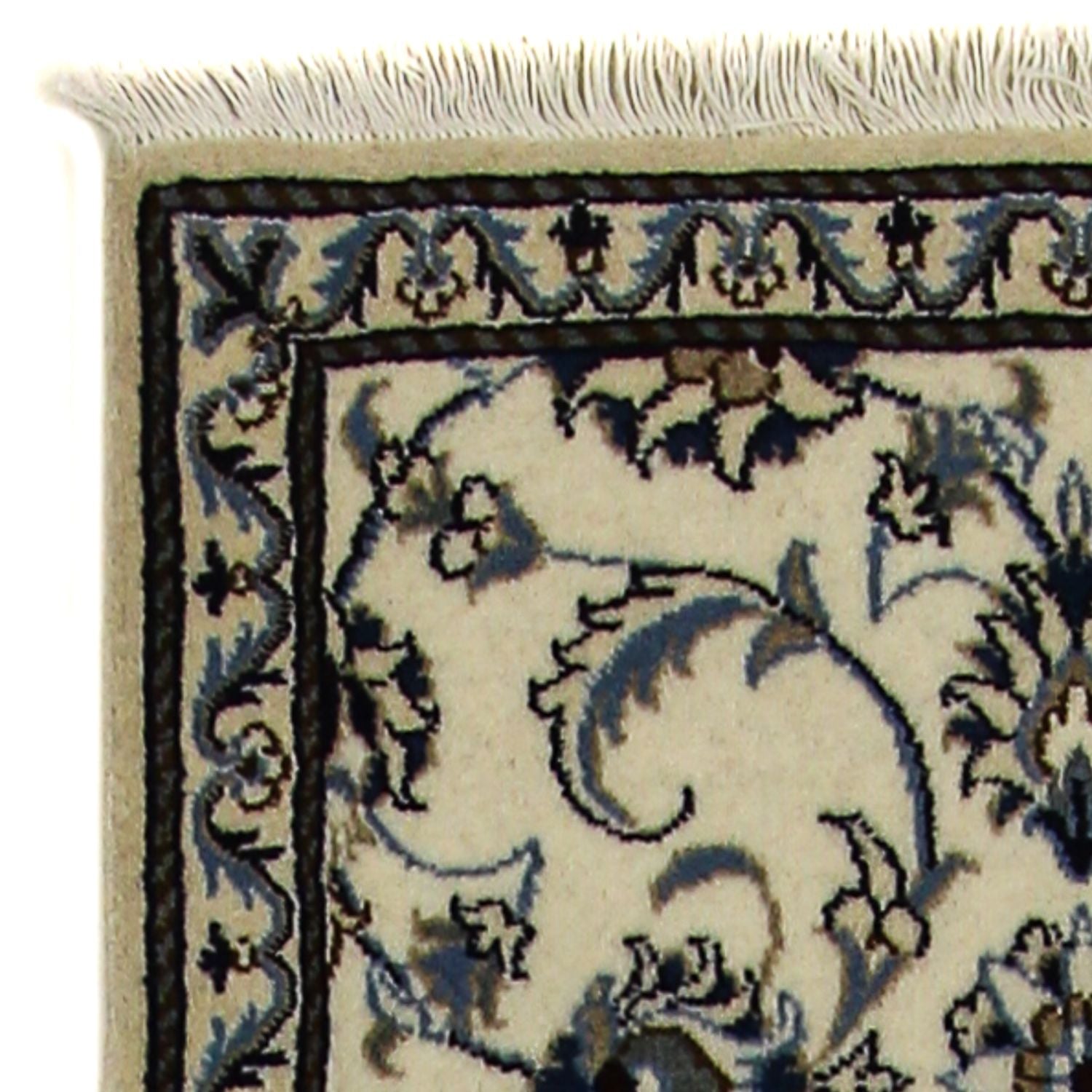 Tapis de couloir Tapis persan - Nain - 247 x 77 cm - beige