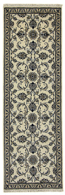 Tapis de couloir Tapis persan - Nain - 240 x 78 cm - beige