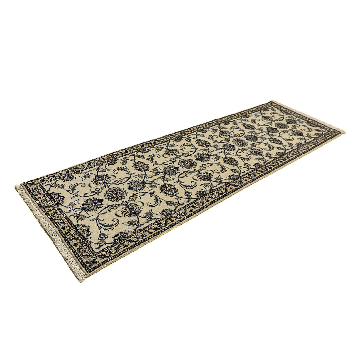 Tapis de couloir Tapis persan - Nain - 240 x 78 cm - beige