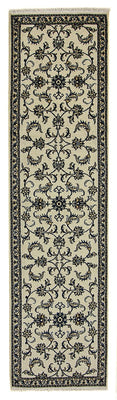 Tapis de couloir Tapis persan - Nain - 296 x 79 cm - beige