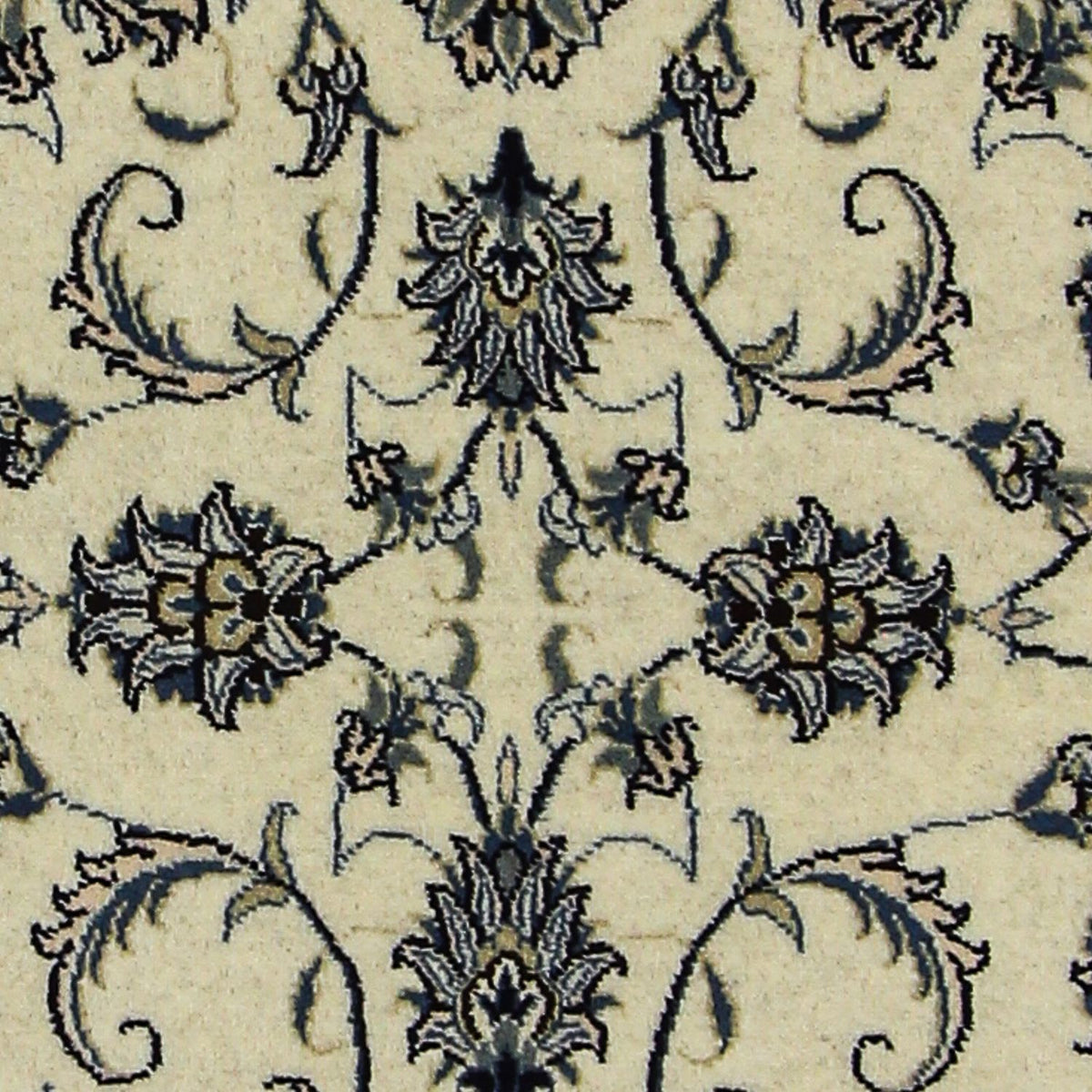 Tapis de couloir Tapis persan - Nain - 253 x 80 cm - beige