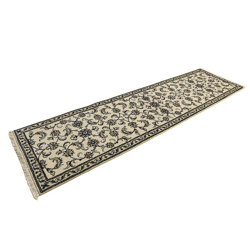 Tapis de couloir Tapis persan - Nain - 290 x 78 cm - beige