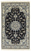 Tapis persan - Nain - 198 x 119 cm - bleu foncé