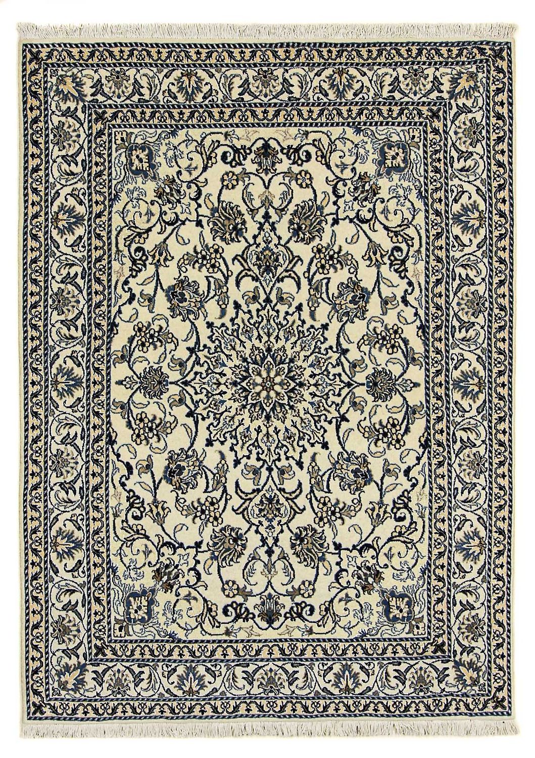 Tapis persan - Nain - 200 x 148 cm - beige