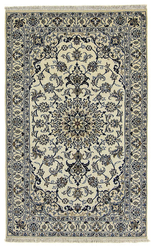 Tapis persan - Nain - 201 x 125 cm - beige