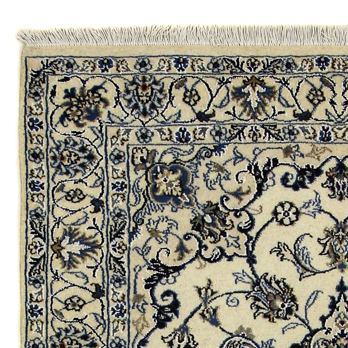 Tapis persan - Nain - 201 x 125 cm - beige