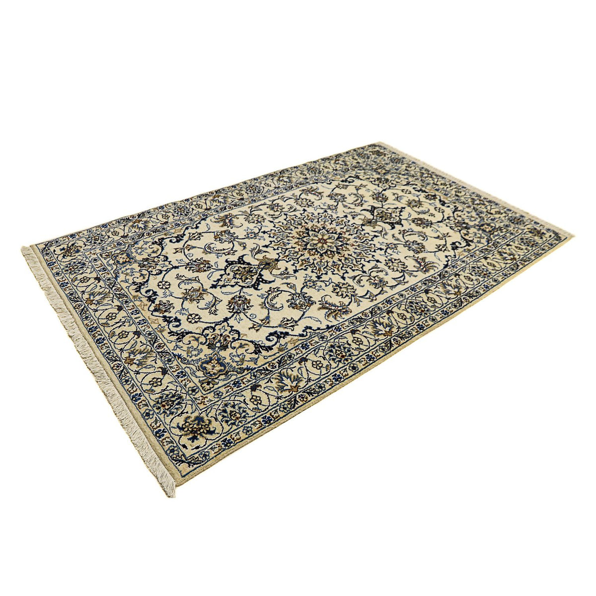 Tapis persan - Nain - 201 x 125 cm - beige
