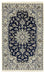 Tapis persan - Nain - 203 x 120 cm - bleu foncé