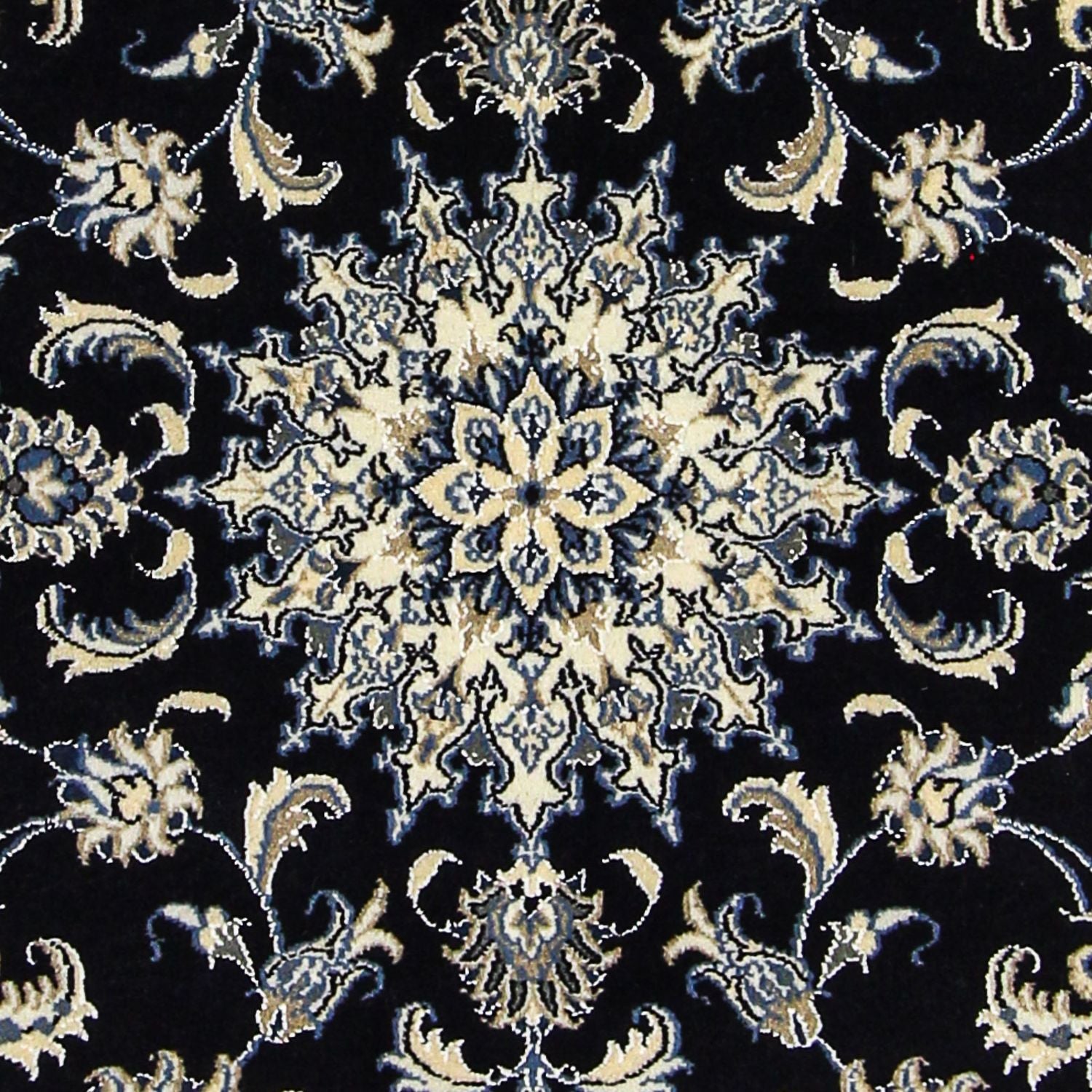 Tapis persan - Nain - 200 x 120 cm - bleu foncé