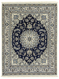 Tapis persan - Nain - 198 x 152 cm - bleu foncé