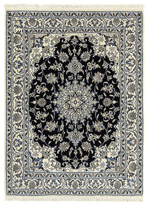 Tapis persan - Nain - 195 x 147 cm - bleu foncé