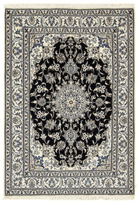 Tapis persan - Nain - 207 x 146 cm - bleu foncé