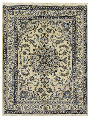 Tapis persan - Nain - 196 x 150 cm - beige