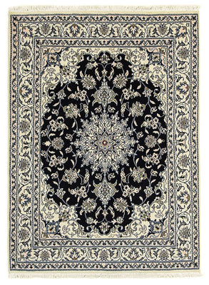 Tapis persan - Nain - 193 x 147 cm - bleu foncé