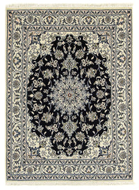 Tapis persan - Nain - 193 x 147 cm - bleu foncé