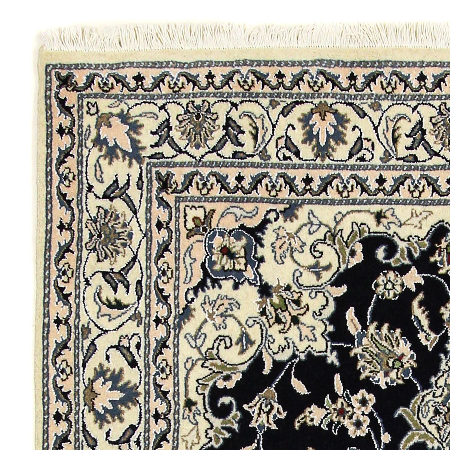 Tapis persan - Nain - 193 x 147 cm - bleu foncé