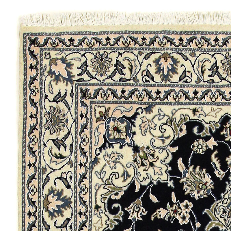 Tapis persan - Nain - 193 x 147 cm - bleu foncé