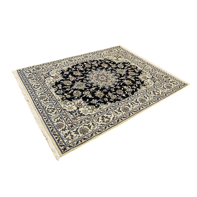 Tapis persan - Nain - 193 x 147 cm - bleu foncé