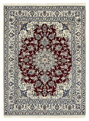 Tapis persan - Nain - 191 x 147 cm - rouge foncé
