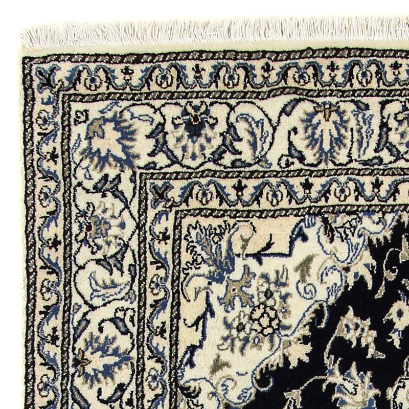 Tapis persan - Nain - 203 x 143 cm - bleu foncé