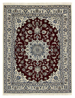 Tapis persan - Nain - 191 x 150 cm - rouge foncé