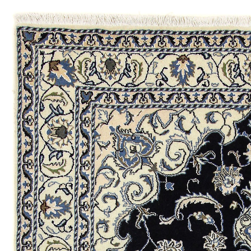 Tapis persan - Nain - 226 x 167 cm - bleu foncé