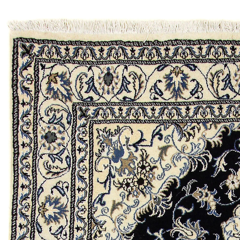 Tapis persan - Nain - 235 x 165 cm - bleu foncé