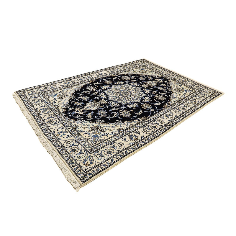 Tapis persan - Nain - 235 x 165 cm - bleu foncé