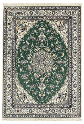 Tapis persan - Nain - 237 x 168 cm - vert foncé