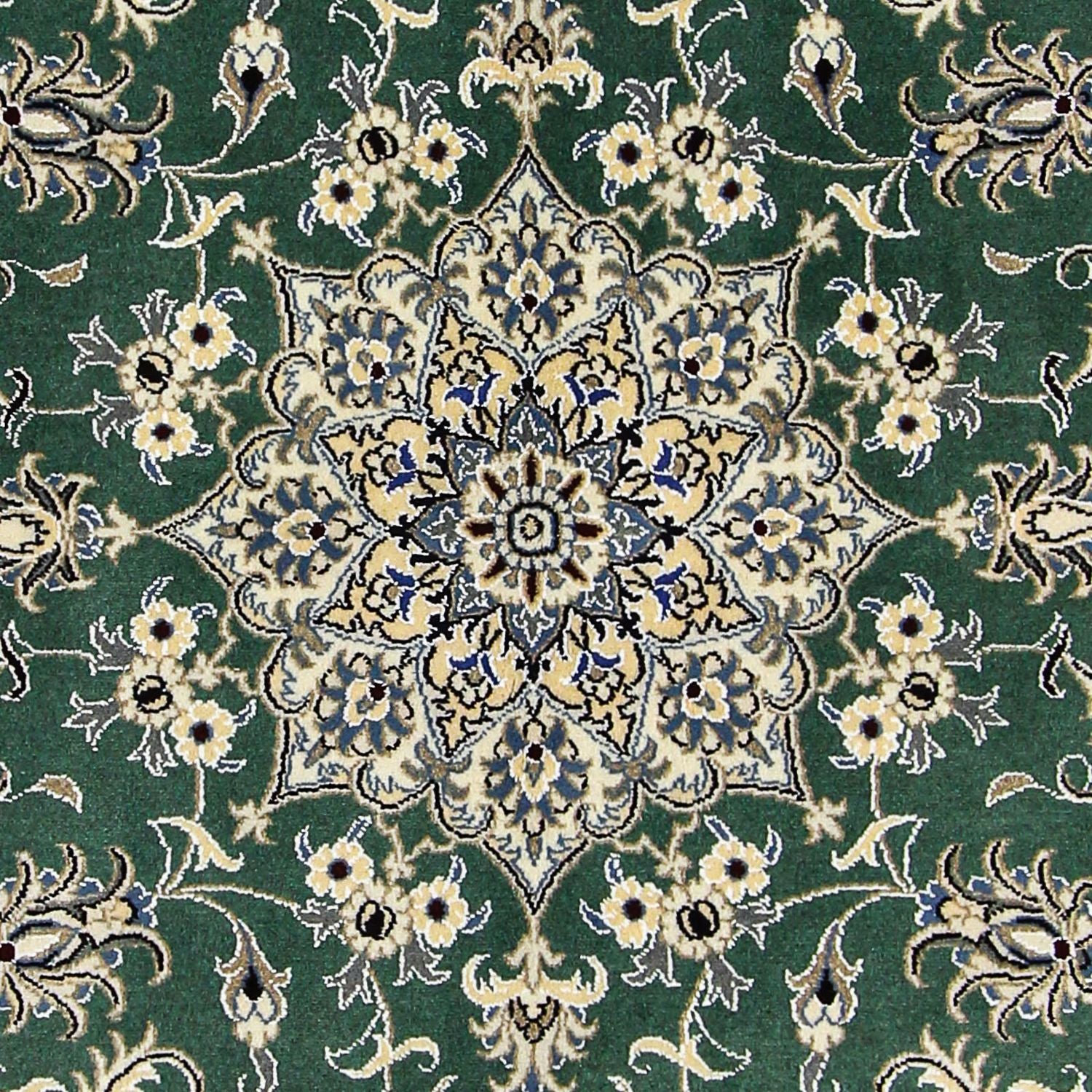 Tapis persan - Nain - 237 x 168 cm - vert foncé
